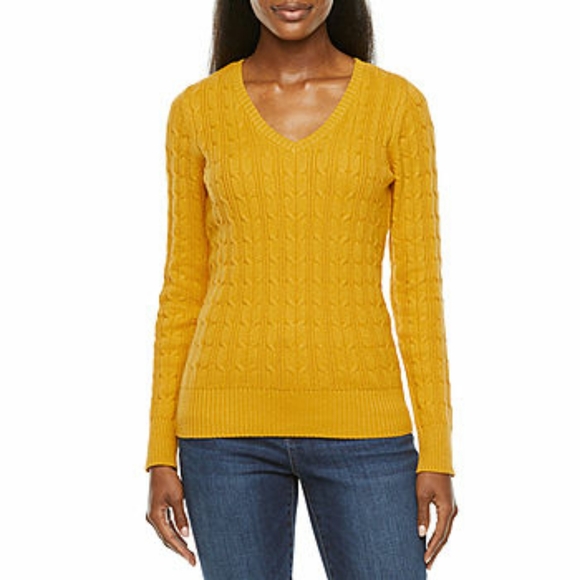 Stjohns Bay Vneck Long Sleeve Pullover 